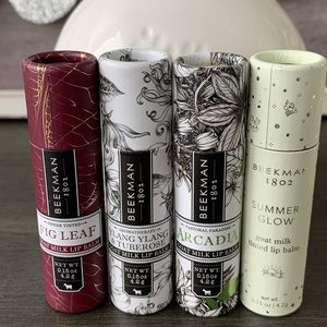 New- Beekman 1802 lip balms Set of 4